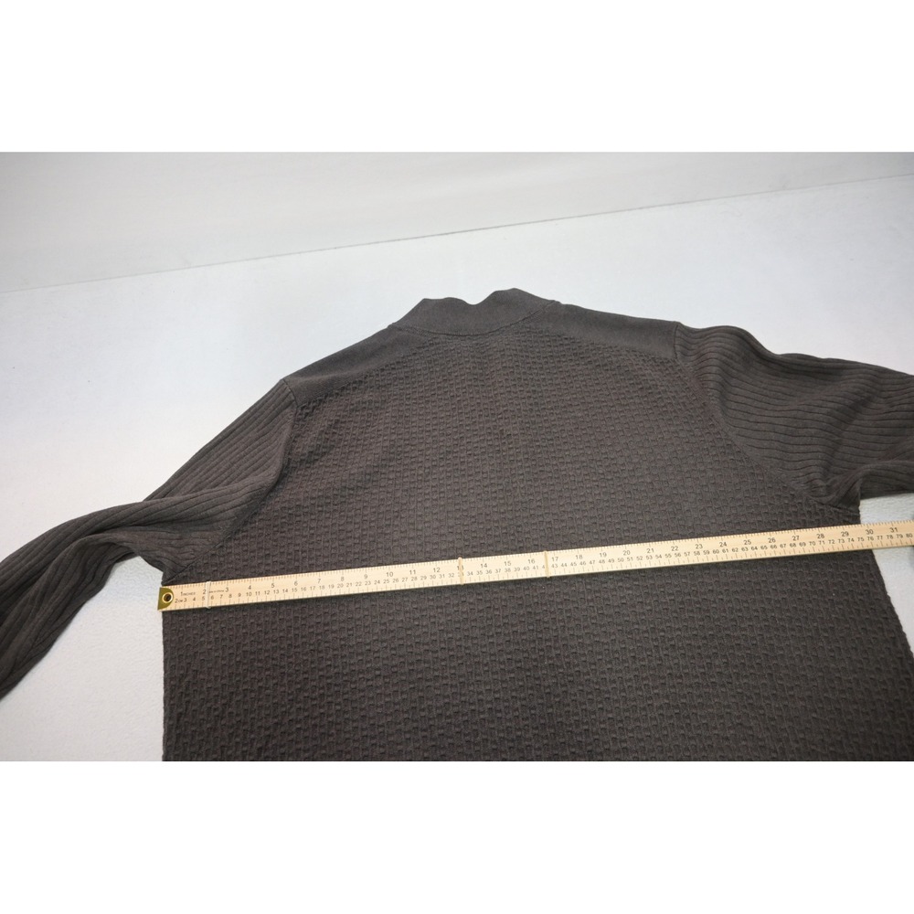 Tommy Bahama Full Zip Sweater Mens 3XLT Brown Textured Basketweave Knit Good - Picture 11 of 12